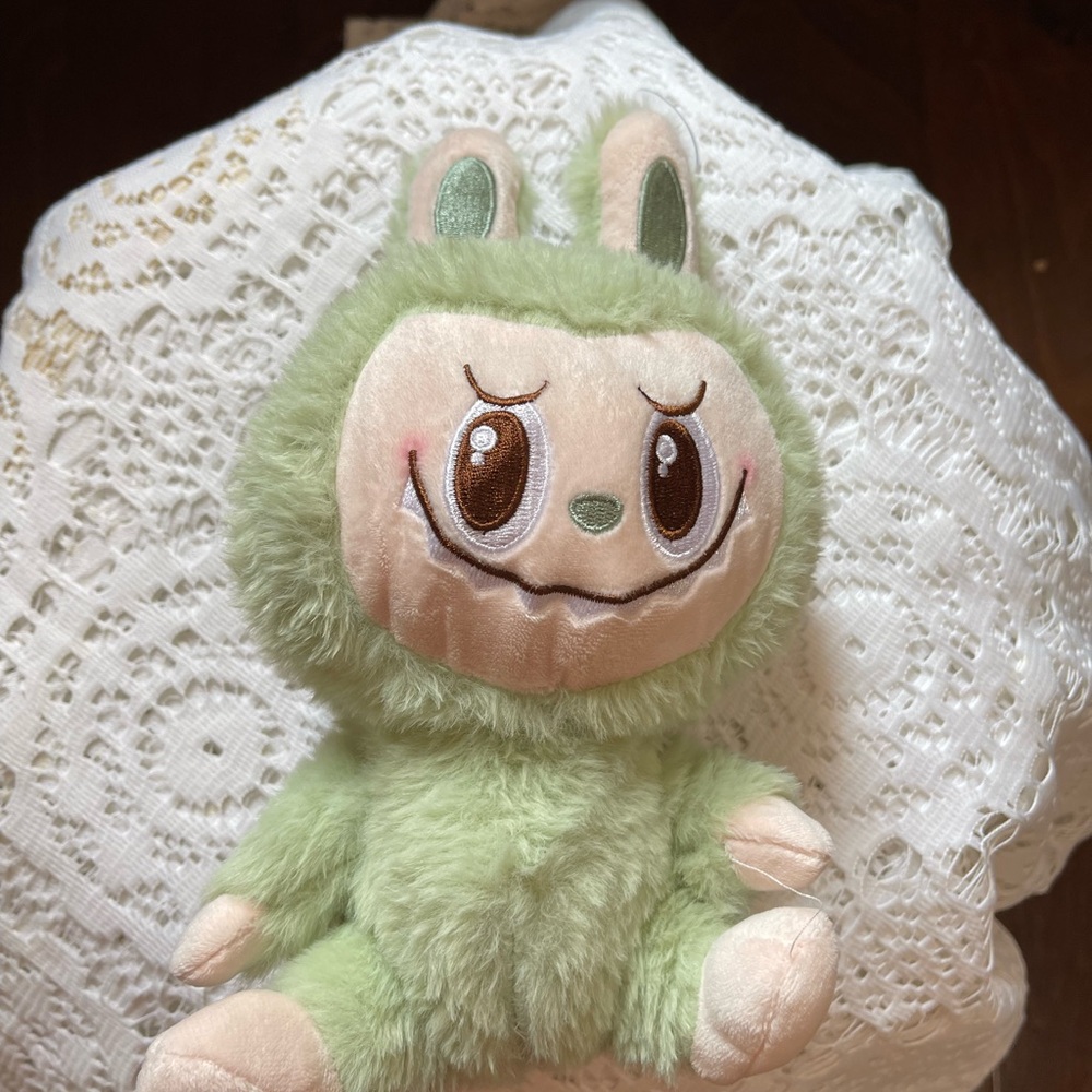 Labubu Green Plush 10 inch doll and with suction cup